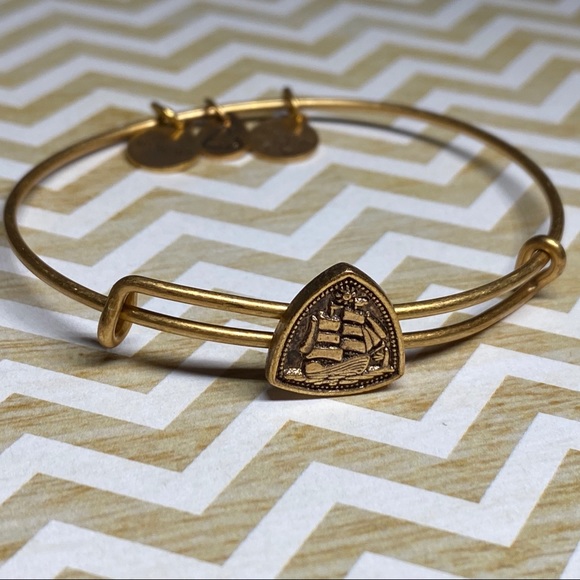 Alex and Ani Jewelry - Alex and Ani Steady Vessel Charm Bangle Raf. Gold